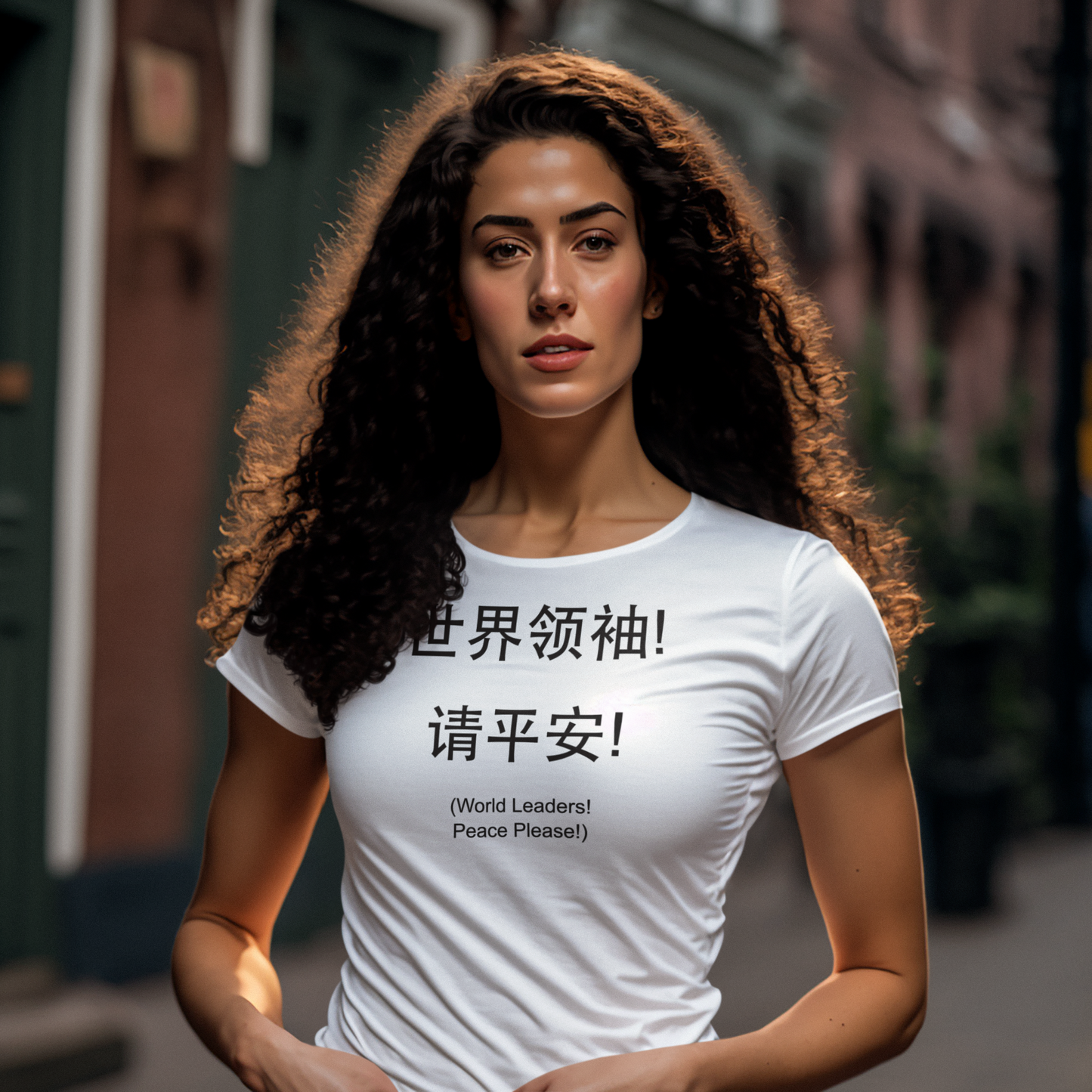 World Leaders! Peace Please! Unisex T-shirt (Chinese)