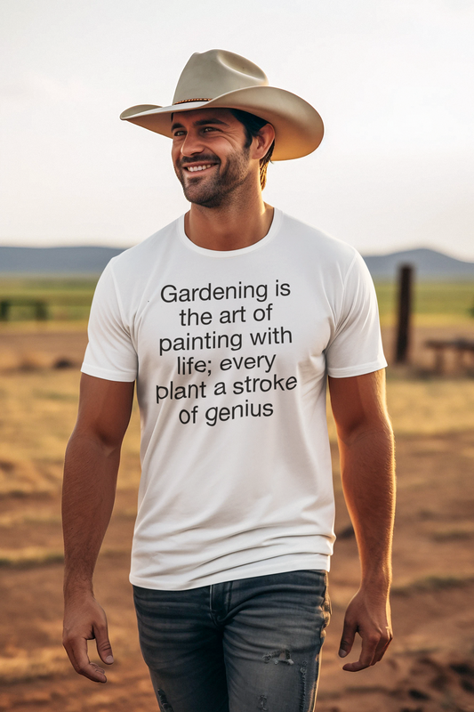 Painting with Gardening Unisex t-shirt